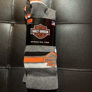 HARLEY DAVIDSON ALL WEATHER SOCKS-2 PAIR-NWT